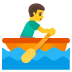 🚣‍♂️ man rowing boat display on Google